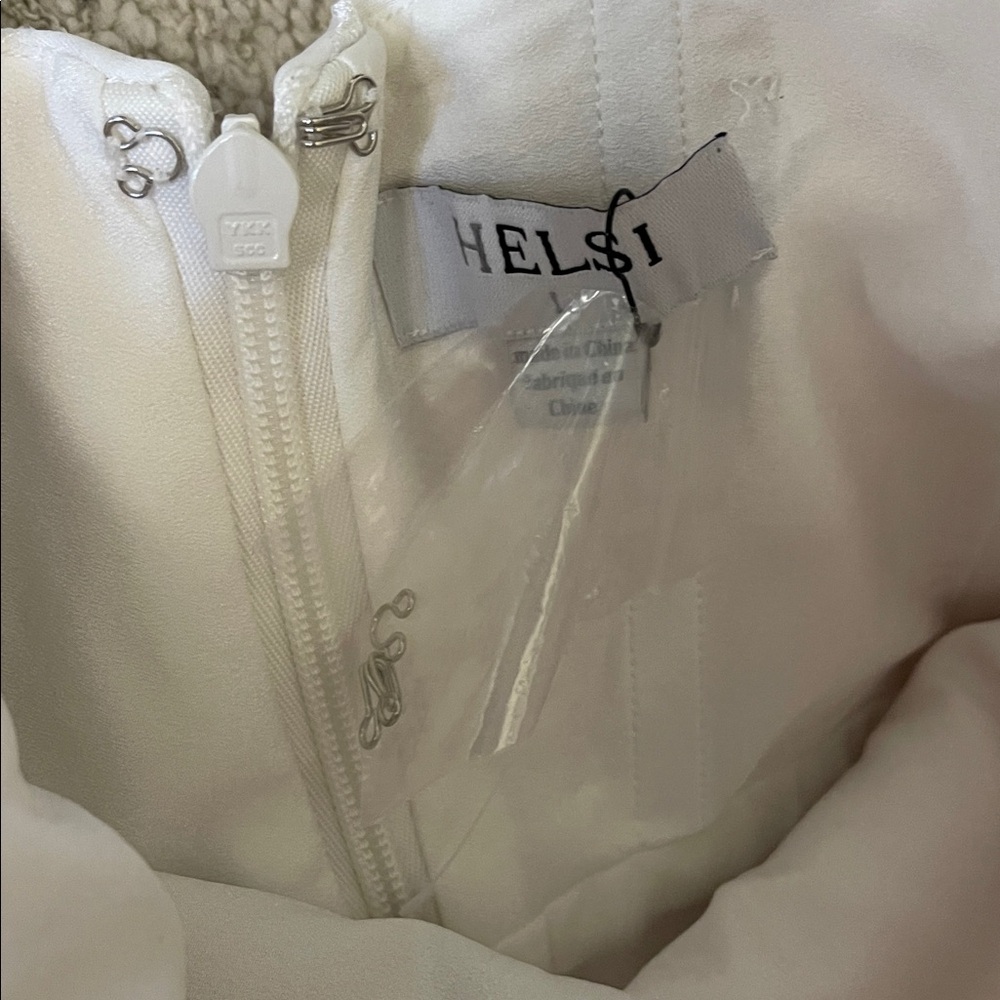 HELSI Alexandria Halter Fit & Flare White midi maxi Dress - Picture 5 of 8